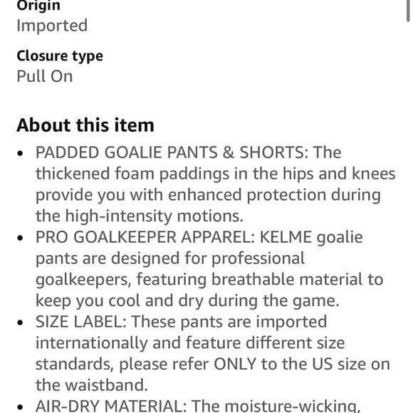 NWOT Kelme size L men’s navy padded goalkeeper shorts. - Picture 4 of 13